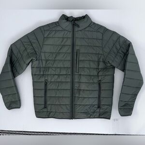 TASC Men's Quilted Puffer Jacket - Dark Olive M